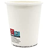 SUNLUX 100 Piezas 240ml Vasos de Papel Orgánico Vaso Desechable Color Blanco Cartón Biodegradable